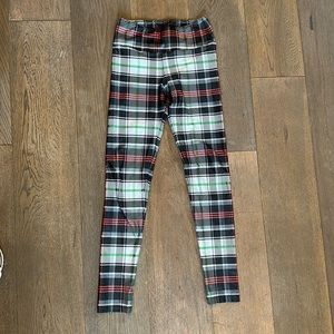 Gold sheep plaid regular length leggings size small